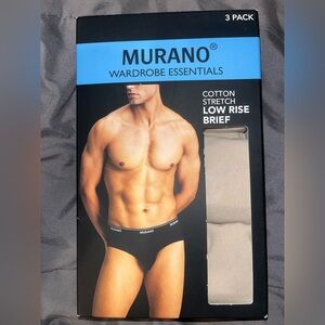 Murano Black Cotton Stretch Briefs 3-Pack